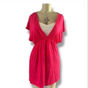 Victoria's Secret Hot Pink V-Neck Empire Waist Tunic